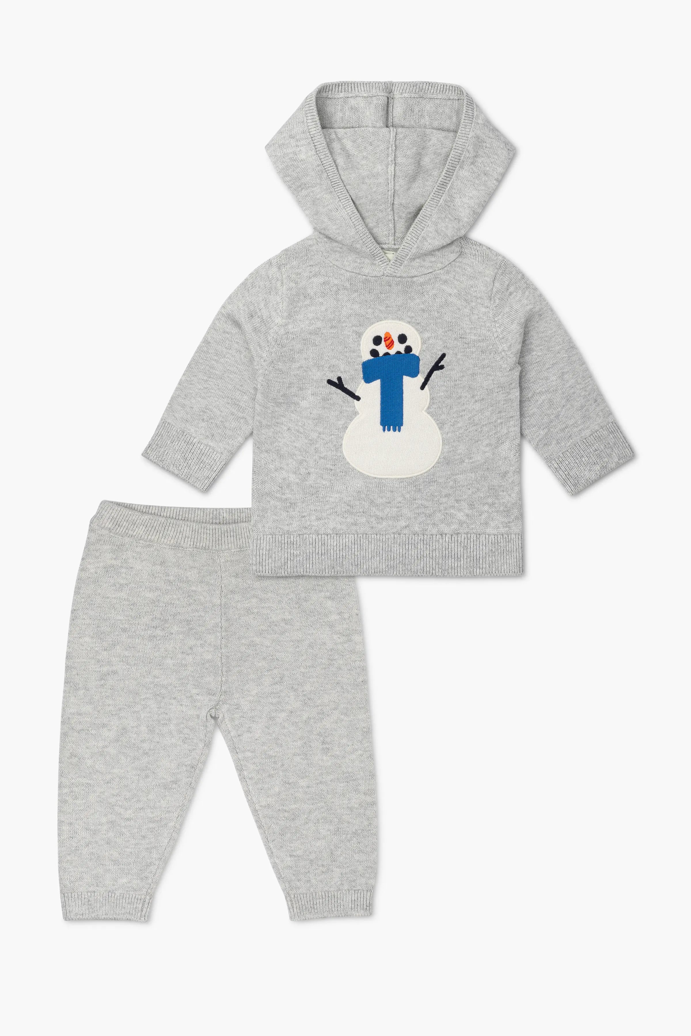 Sleek trendy sets Knit Sweatsuit_Cheery Snowmen