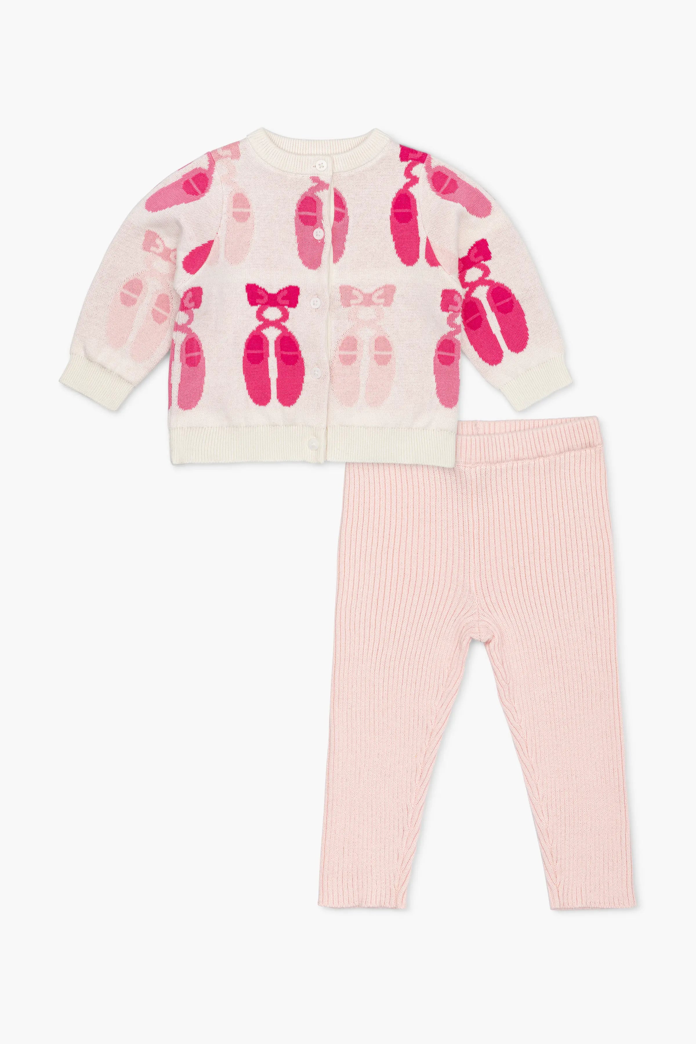 New season dress sets Cardigan + Pant Set_Ballet Slippers