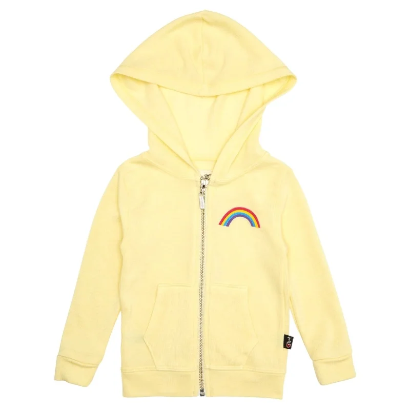 stylish wool outerwearRAINBOW ZIP UP HOODIE