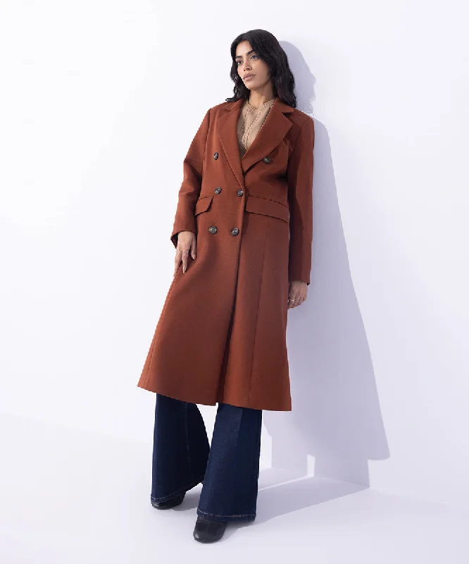 cozy women’s outerwearDouble Breasted Long Coat