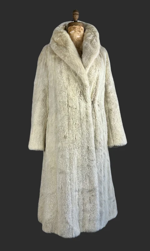 women’s fashion jackets outerwearHALSTON 70s Mink Fur Maxi Coat • Medium