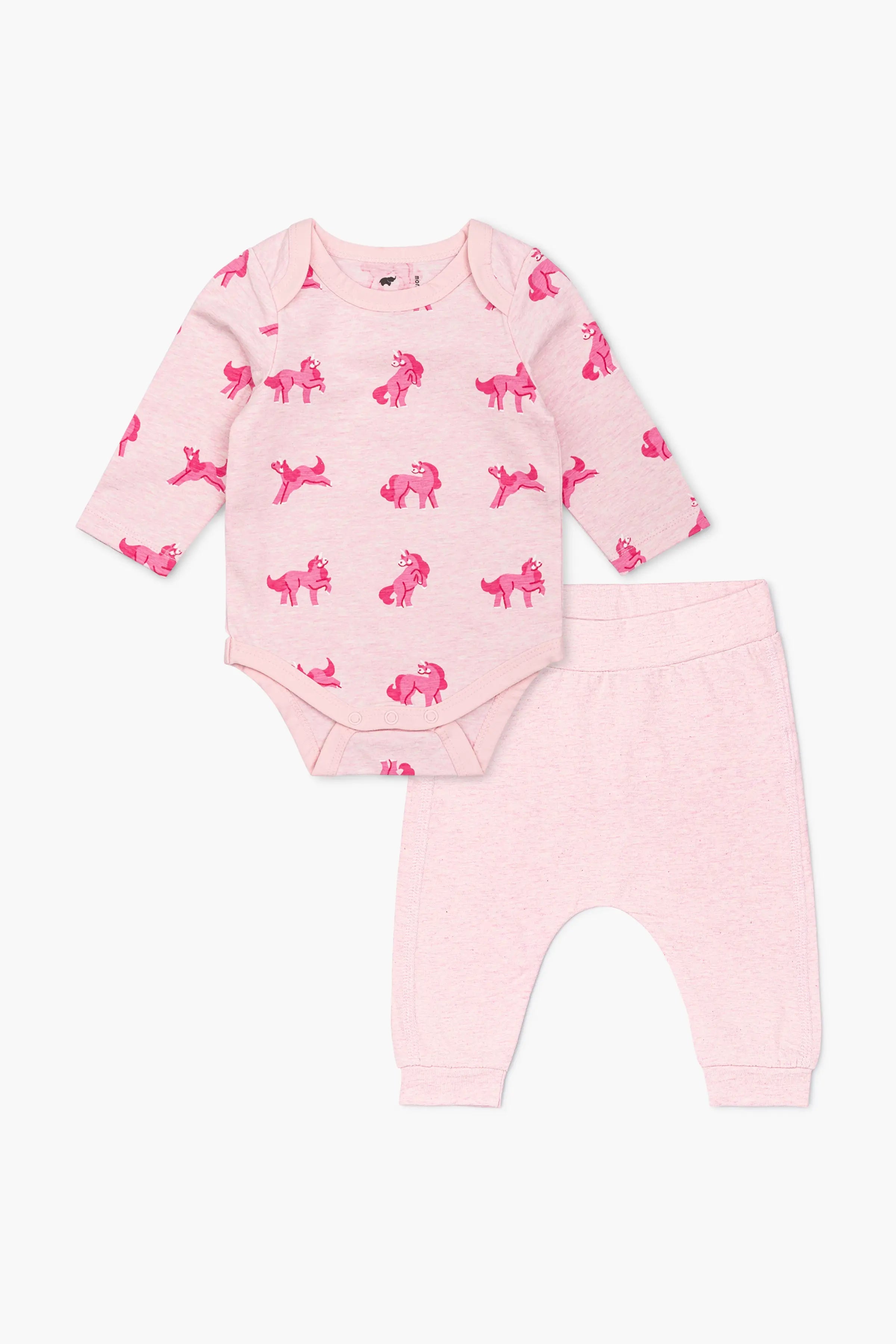 Classy two-piece sets SALE - Jack + Jill Bodysuit Groove Pants Bundle_Pink Unicorns