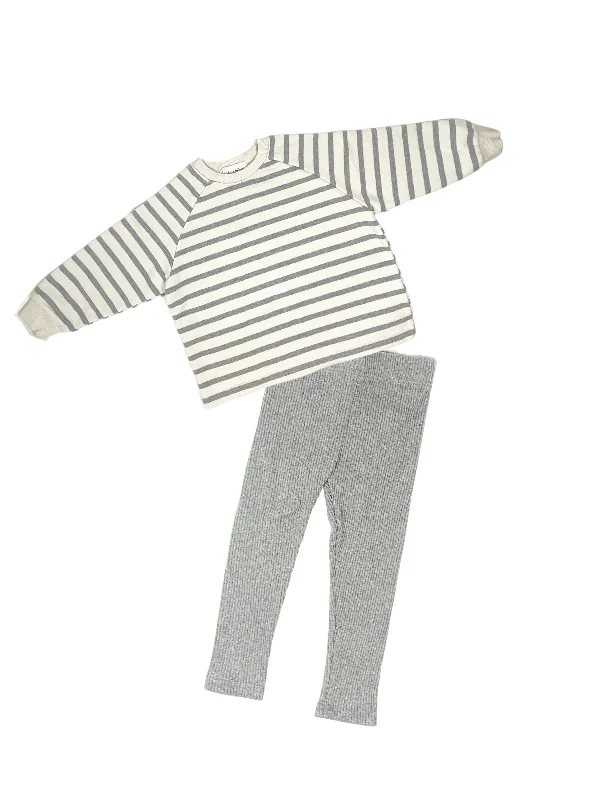 Party outfit sets Stripe Sweatshirt & Leggings Set