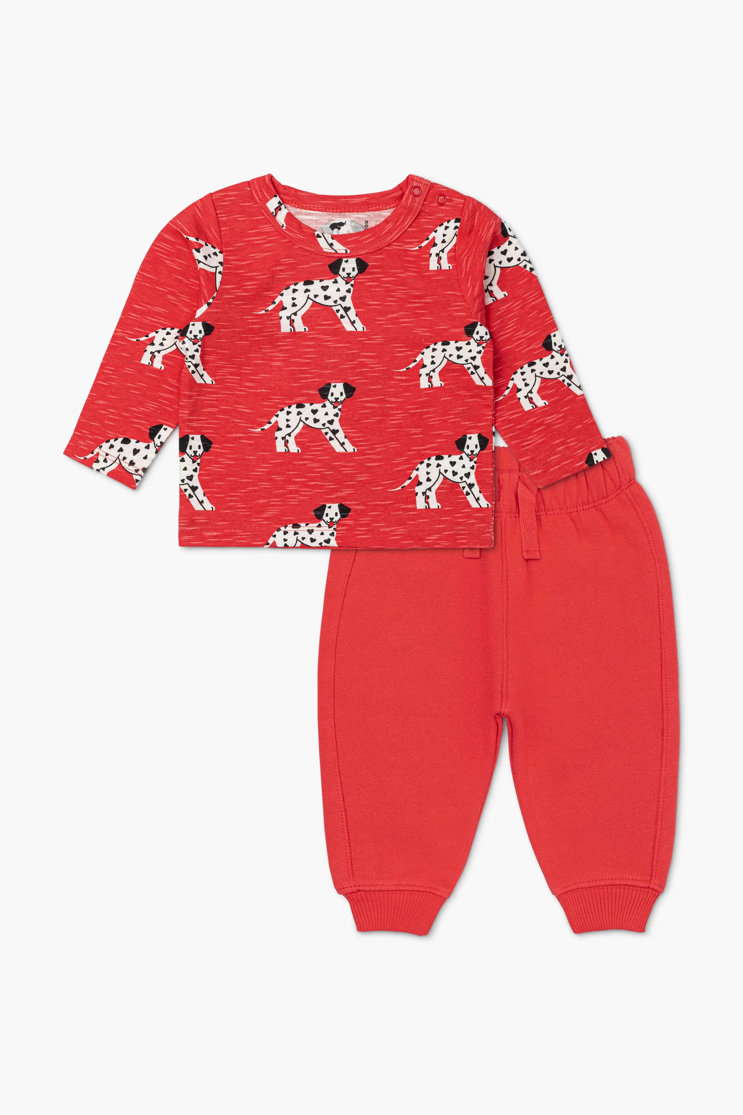 Trendy blazer sets Long Sleeve Tee + Sweatpant Set_I Heart Dalmatians