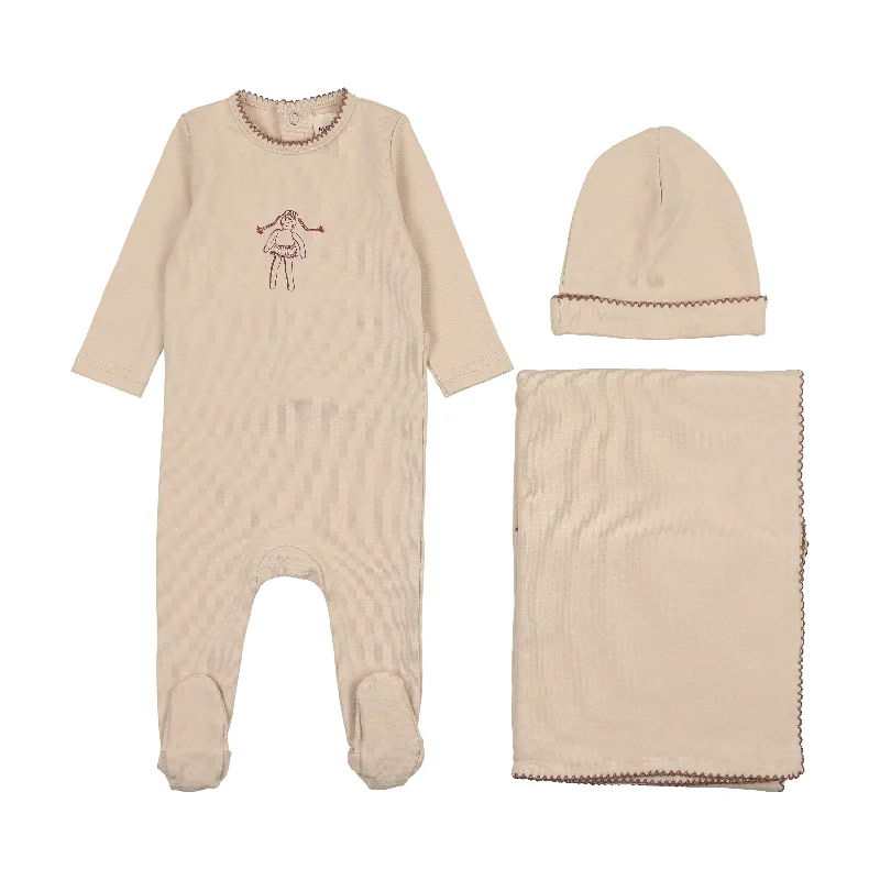 Fashionable sportswear sets Mema Knits Petal Doll Three Piece Set