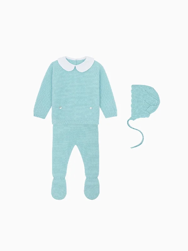 Workwear dress sets Sage Green Palmira Cashmere Baby Gift Box Set