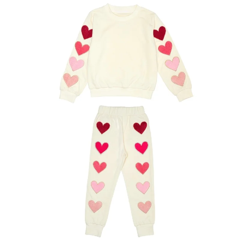 best outerwear coats for womenCHLOE OMBRÉ HEARTS SWEATSHIRT AND SWEATPANTS SET