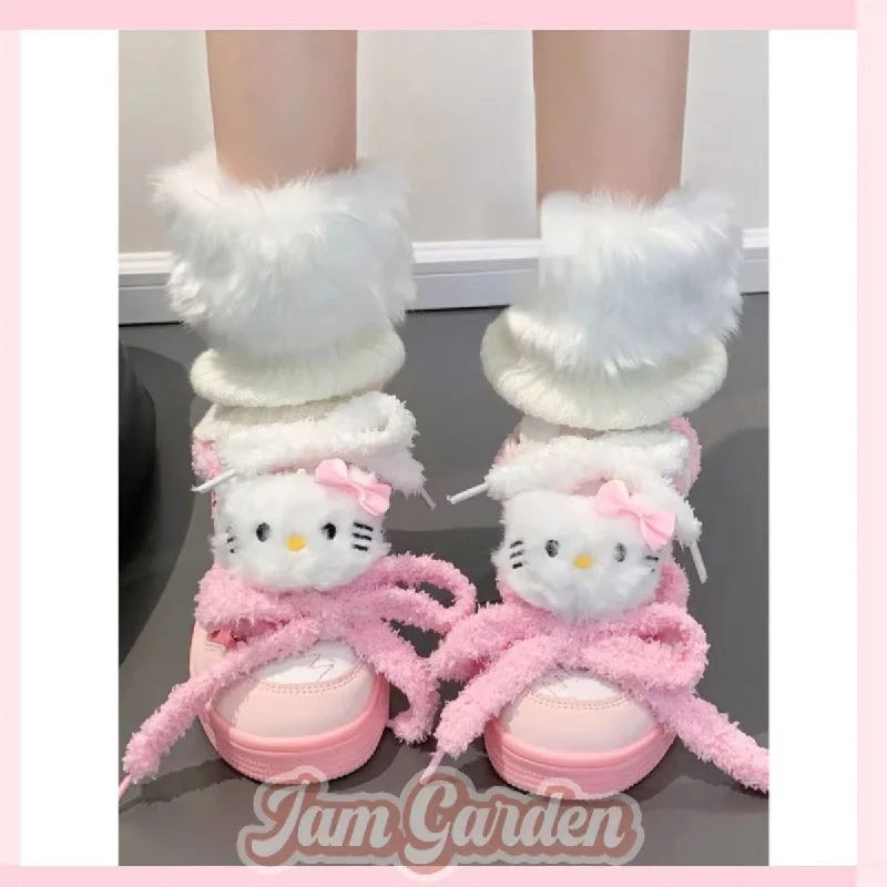 Luxury outfit sets Plush Kitty Cat All-match Sneakers