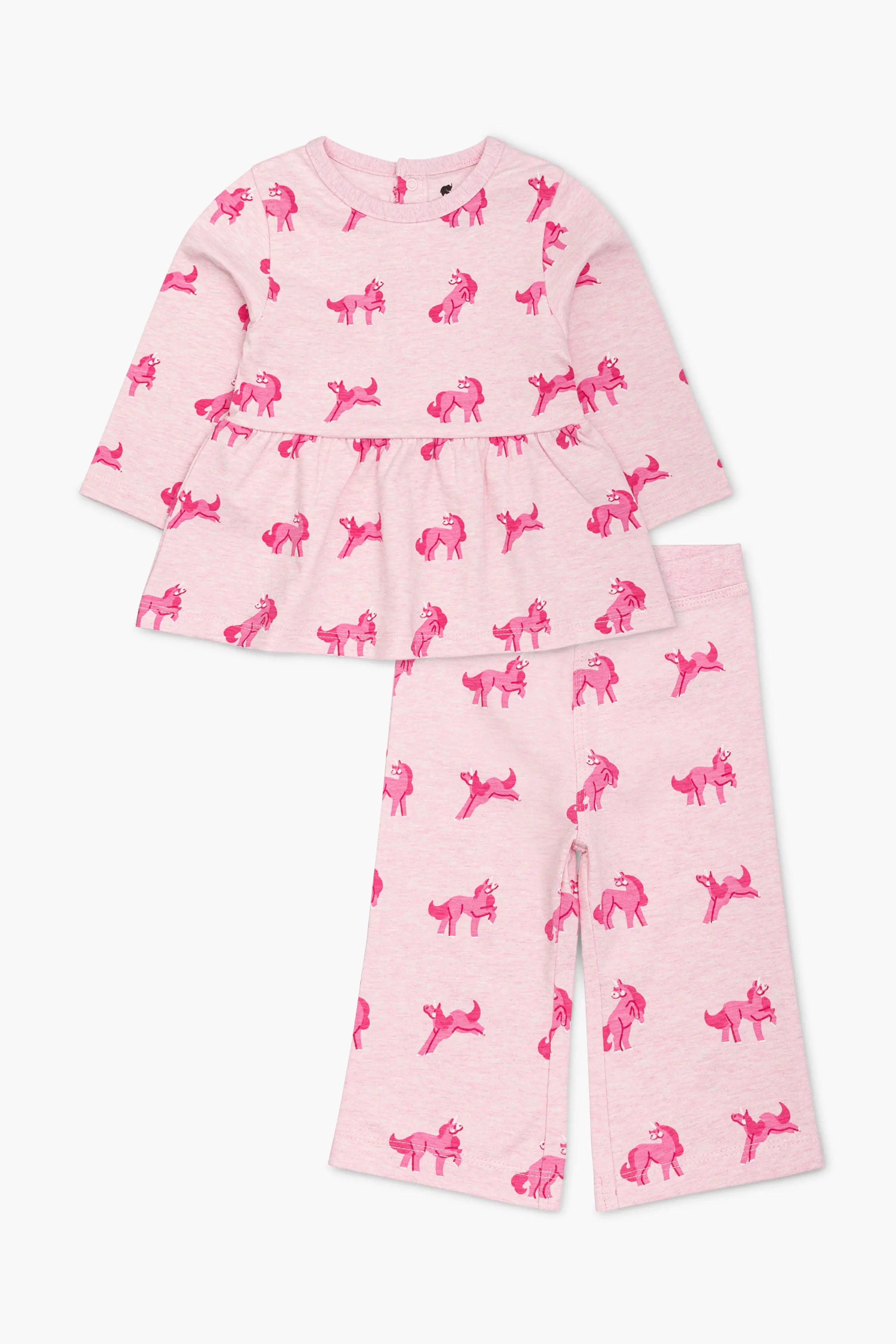 Smart formal sets SALE - Flare Two-Piece Set_Pink Unicorns