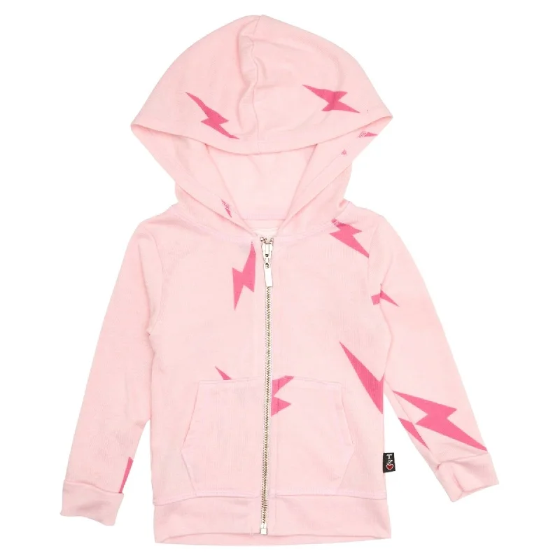 modern winter coats and outerwearLIGHTNING BOLT ZIP UP HOODIE