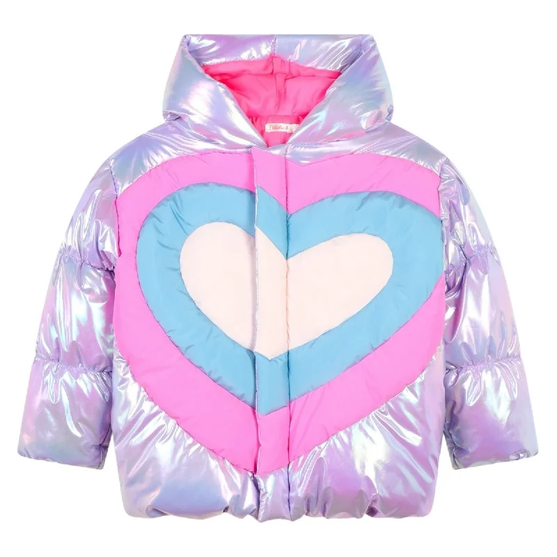 women’s fashion coats outerwearSHINY HEART PUFFER JACKET