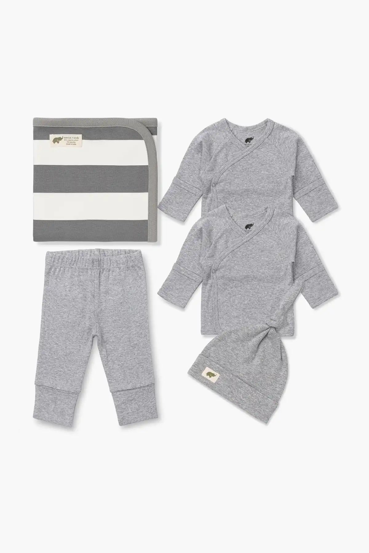 Classy matching sets Hospital Cuddle Box_Grey Cabana Stripe