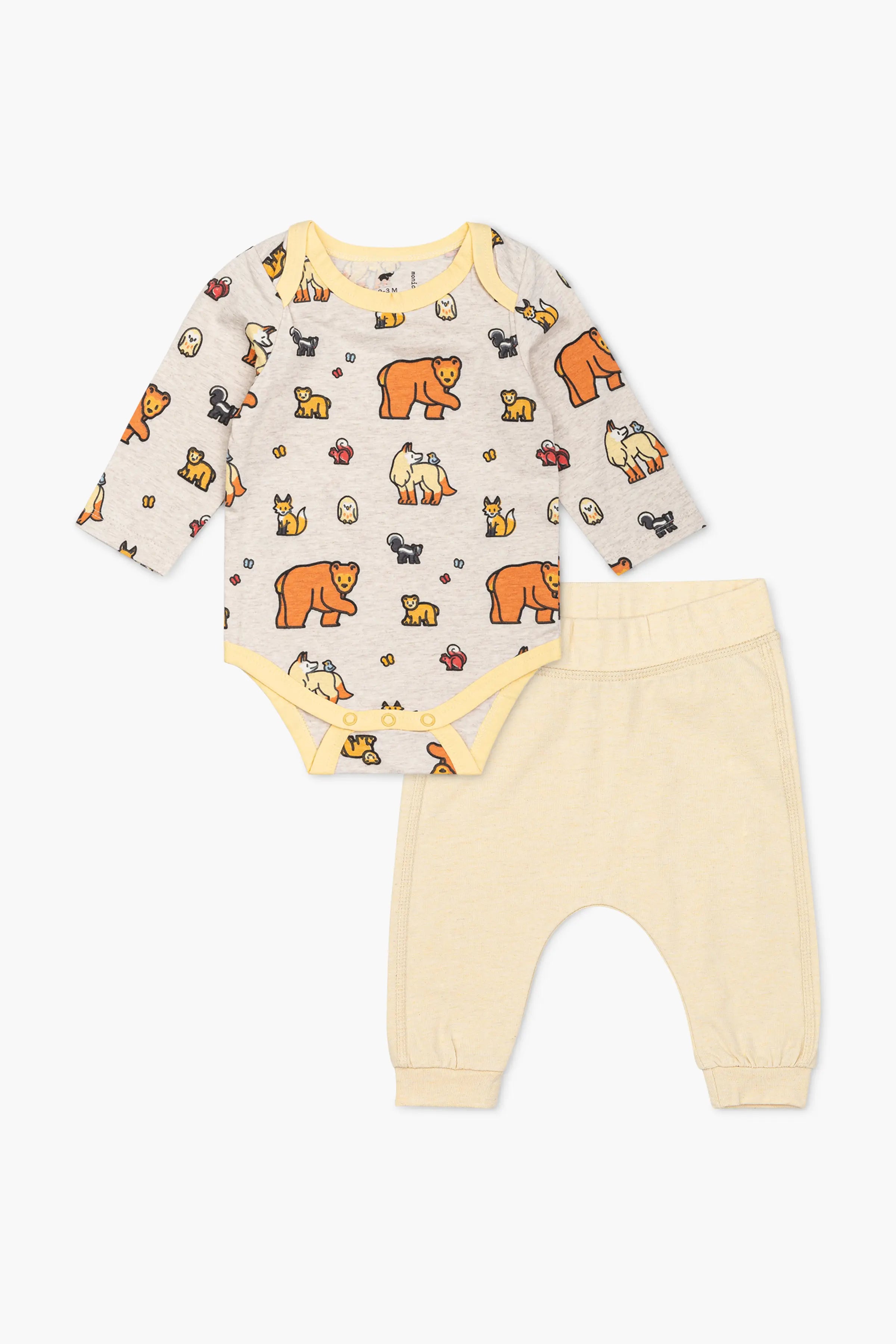 Vacation-ready sets SALE - Jack + Jill Bodysuit Groove Pants Bundle_Forest Friends