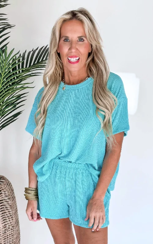 Classy outfit sets Everyday Relaxed Rib Top - Final Sale