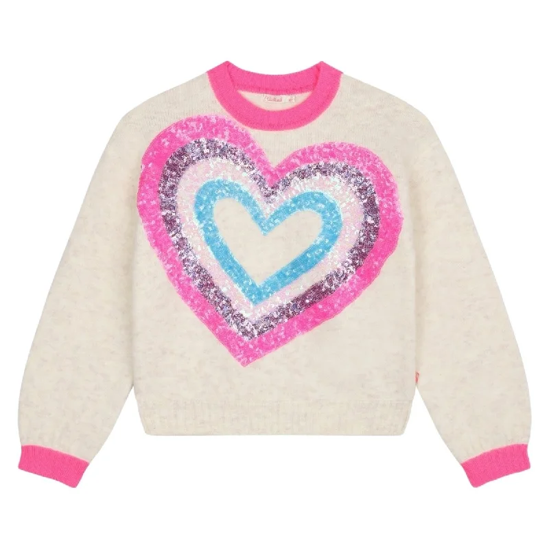 women’s fashion jackets outerwearSEQUIN HEART KNIT SWEATER