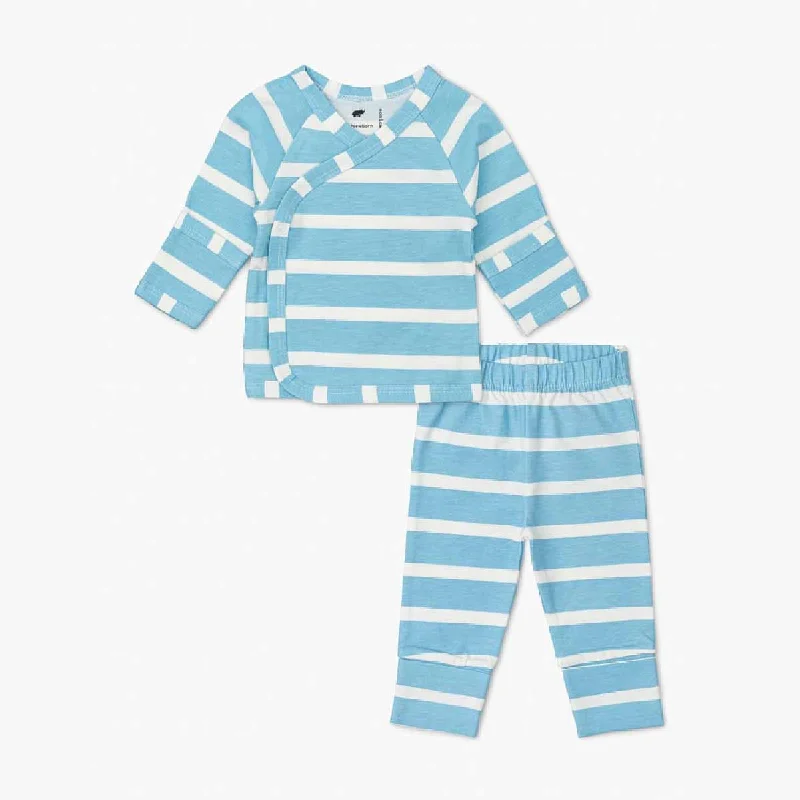 Comfortable fashion sets SALE - Hello Baby Set_Bold Blue Stripes