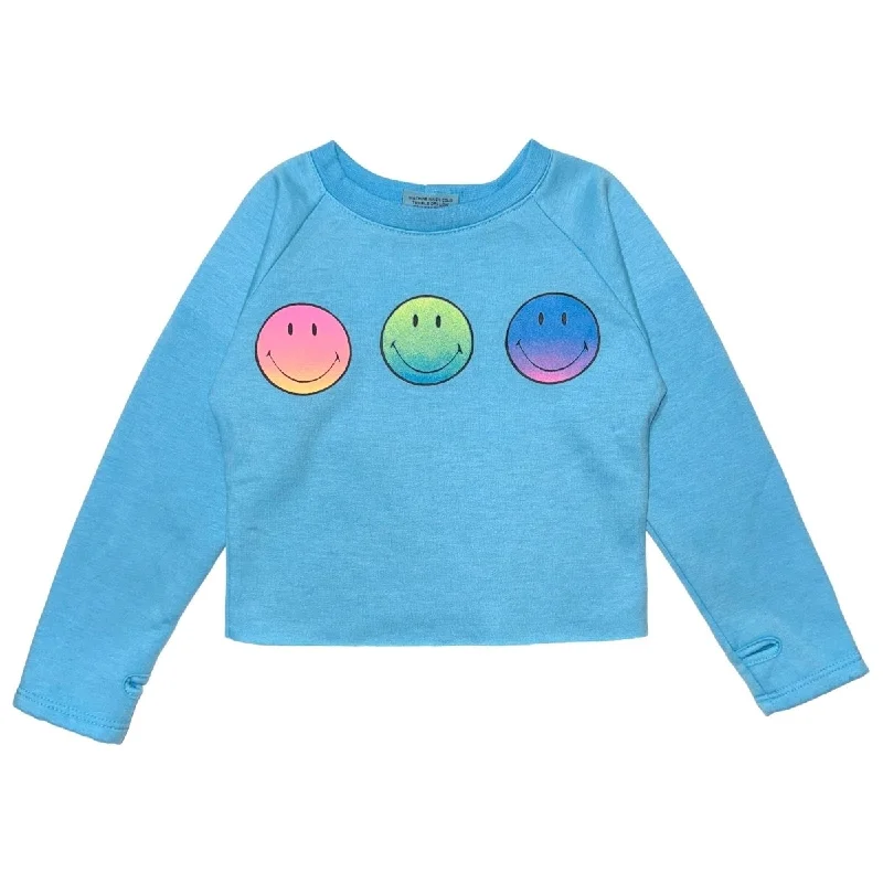 durable women’s winter outerwearNEON SMILEY FACE SWEATSHIRT