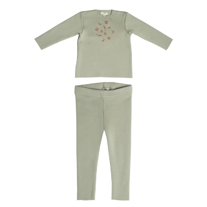 Vibrant matching sets Crew Kids Sage Ciao Set