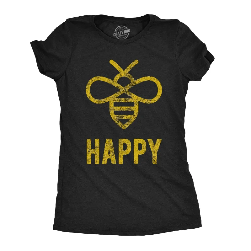 street fashion T-Shirts women Bee Happy Women's T Shirt