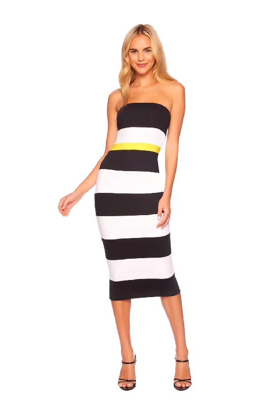 midi-length dresses & jumpsuits striped tube dress