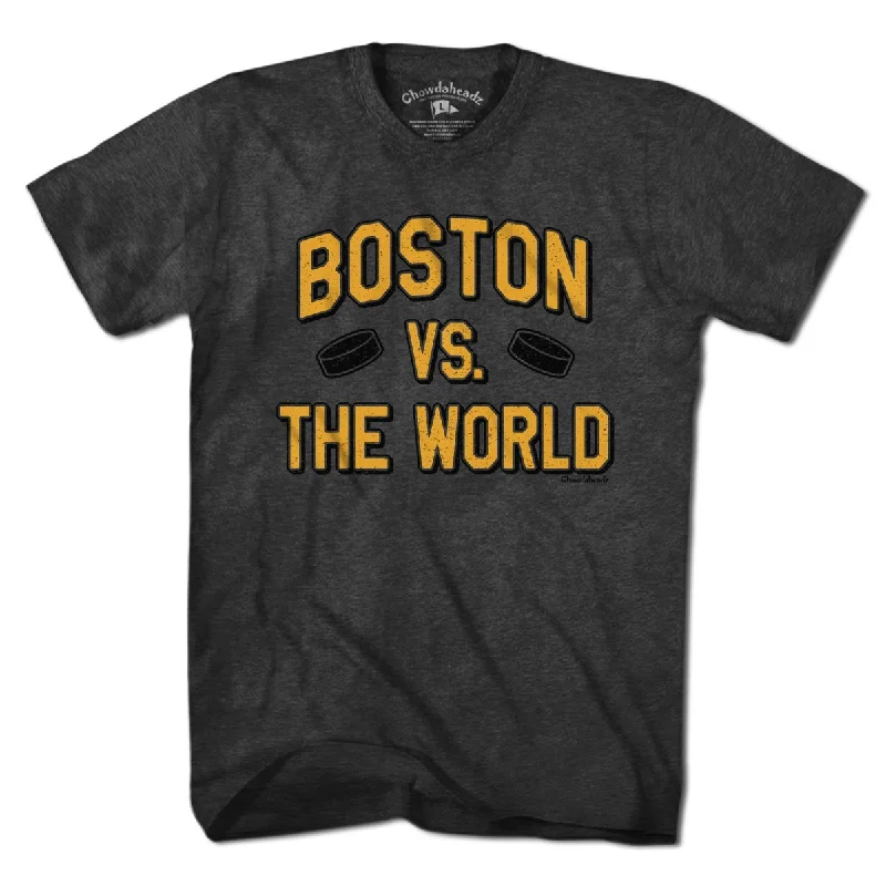 cool printed T-Shirts women Boston vs The World Hockey T-Shirt