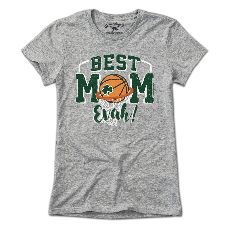 soft short-sleeve T-Shirts women Best Mom Evah Basketball T-Shirt