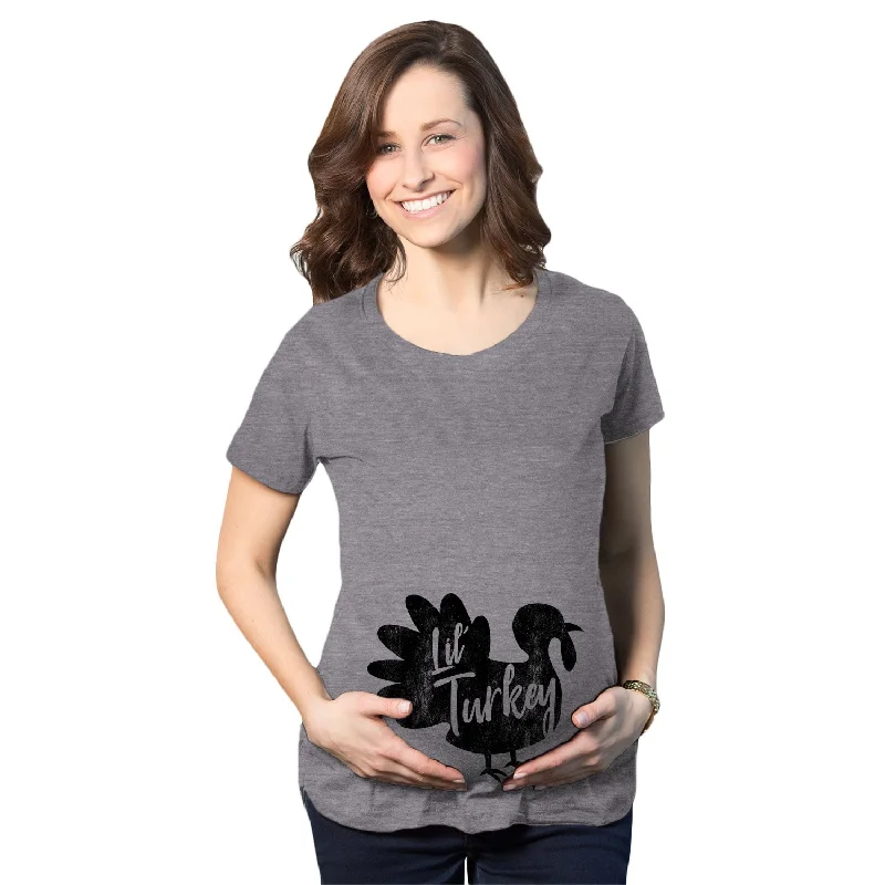 chic T-Shirts for women Lil Turkey Maternity T Shirt