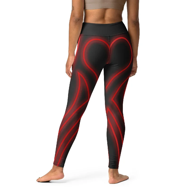 leggings for evening relaxation Heart Shaped Power Yoga Leggings