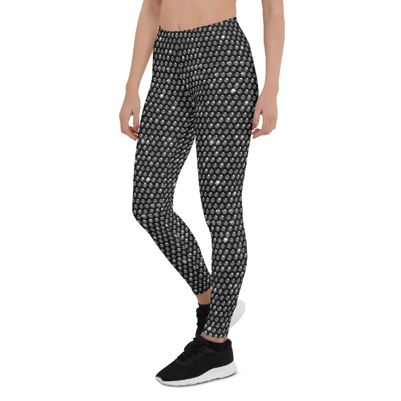 leggings for sleek yoga style Midnight Bedazzled Print Leggings