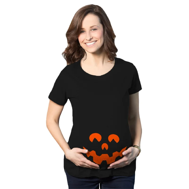 comfortable T-Shirts for women Cartoon Eyes Pumpkin Face Maternity T Shirt