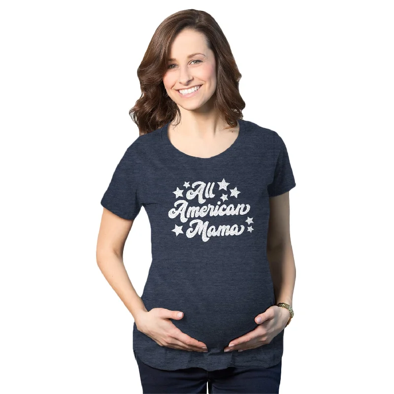 bold slogan T-Shirts women All American Mama Maternity T Shirt