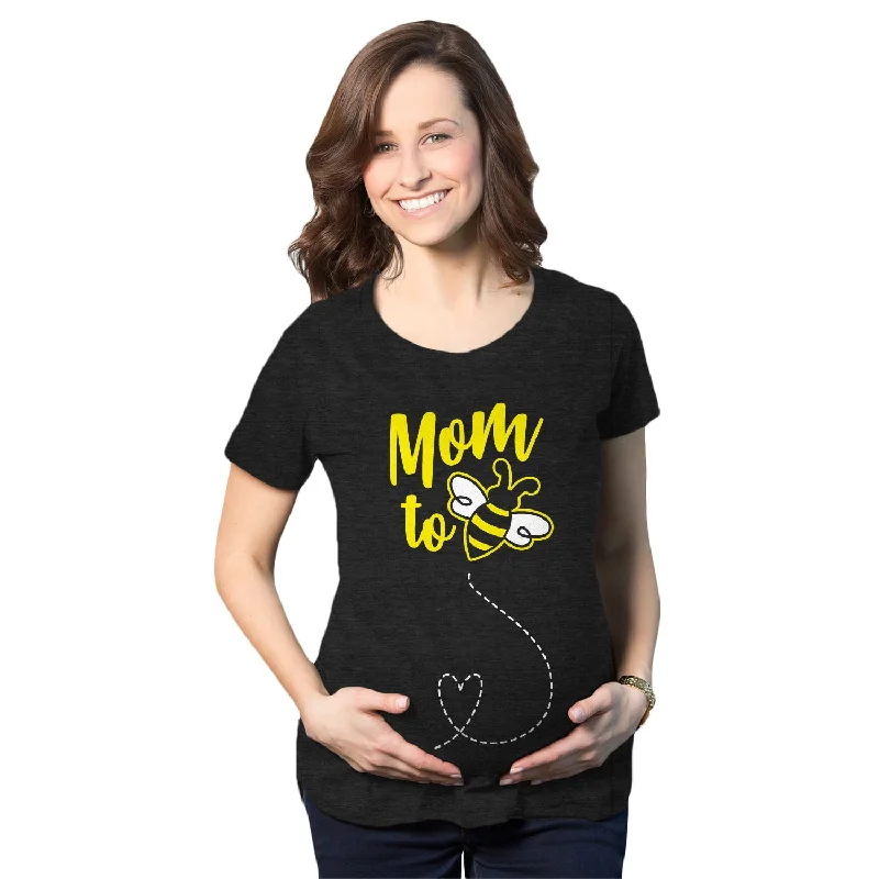 plain T-Shirts women Mom To Bee Maternity T Shirt