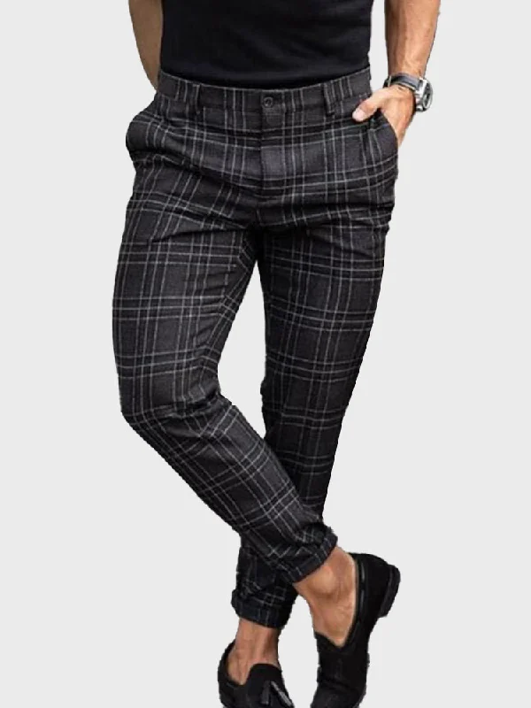 Fall Women's Top Plaid Flow Plus Pants