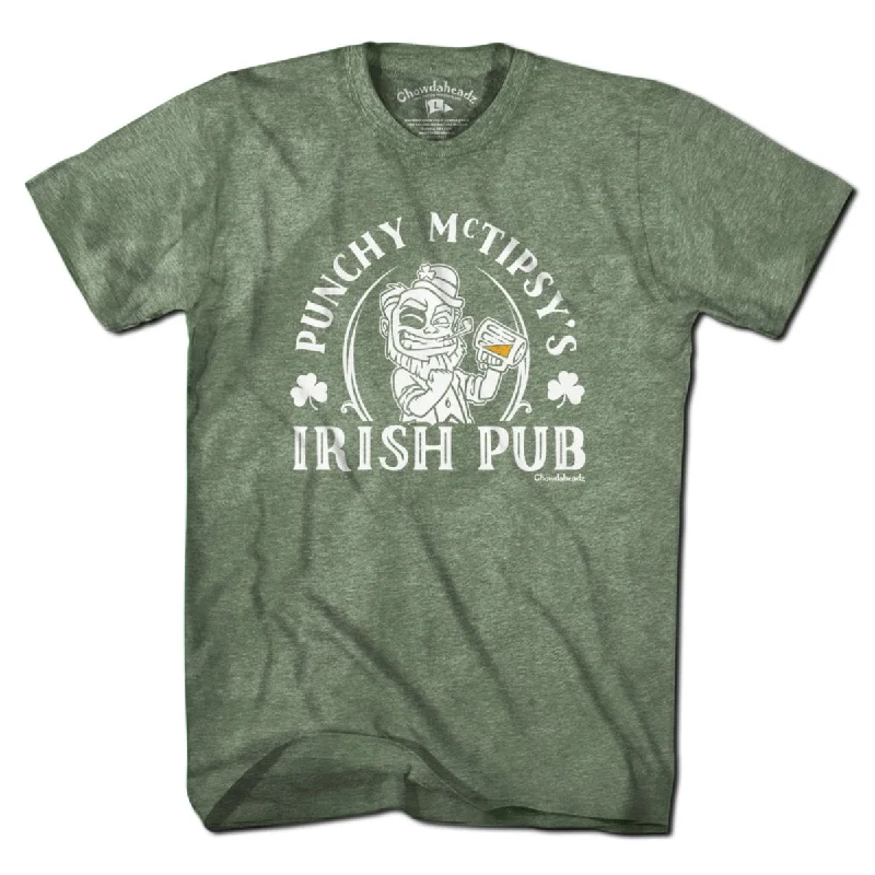 summer casual T-Shirts women Punchy McTipsy's Irish Pub T-Shirt