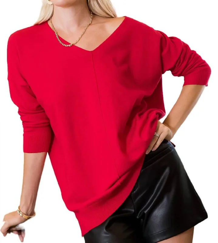 Soft cotton sweater dresses Oh How Sweet It Is Sweater Plus Size In Red