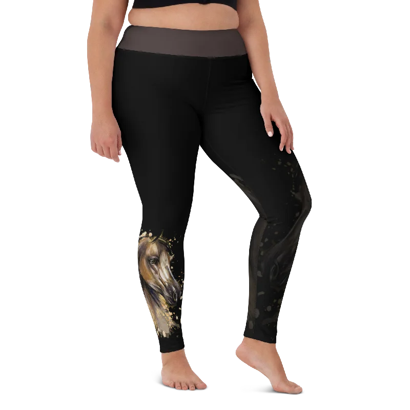 leggings for flexibility and comfort Silhouette Horse Yoga Leggings