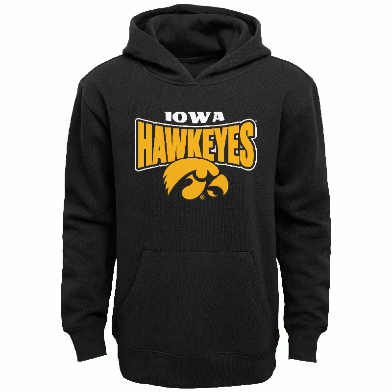 Comfortable Women's Top Iowa Hawkeyes Youth Black Hoodie