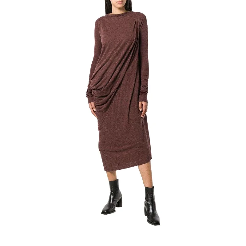 beautiful dress jumpsuits & dresses Rick Owens Lilies Side Drape Knit Dress