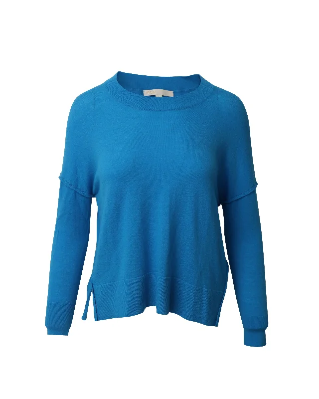 Comfortable sweater options Maje Manoel Sweater in Blue Cashmere