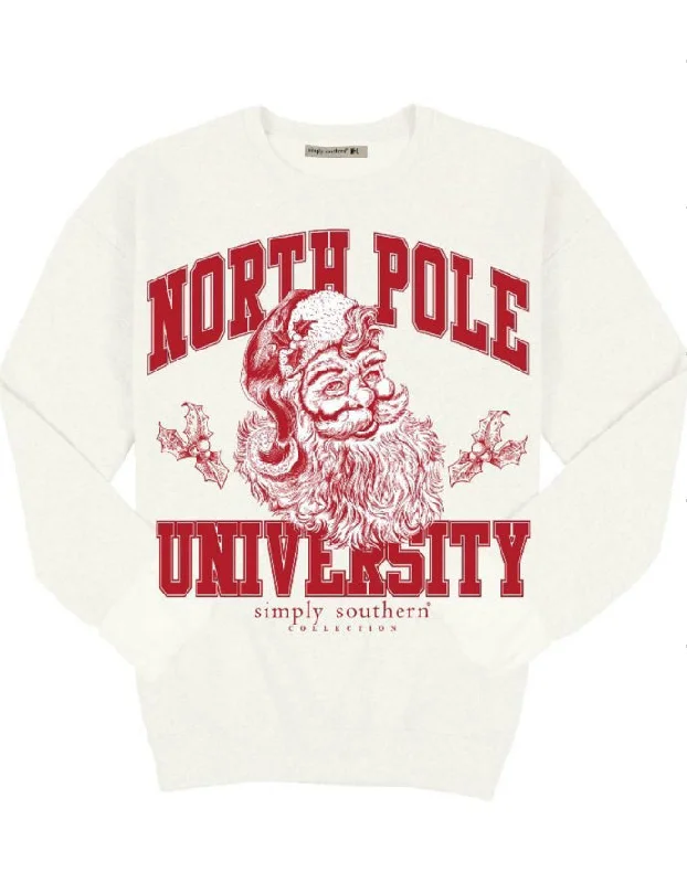 trendy basic T-Shirts women Simply Southern North Pole Crew