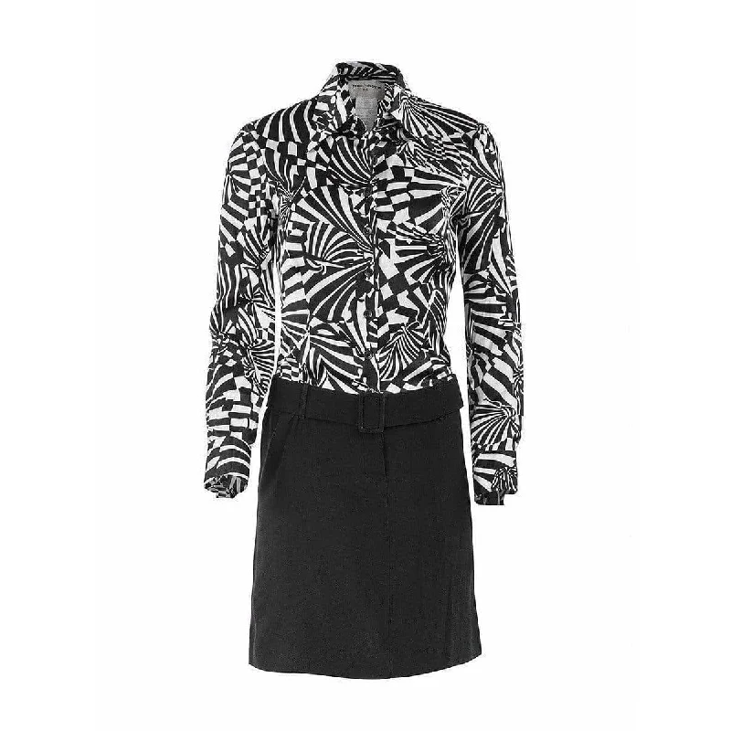 versatile jumpsuit dresses for women Paco Rabanne Op Art Belted Shirt Dress