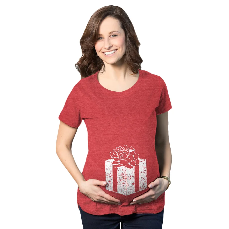 soft summer T-Shirts women Belly Present Maternity T Shirt