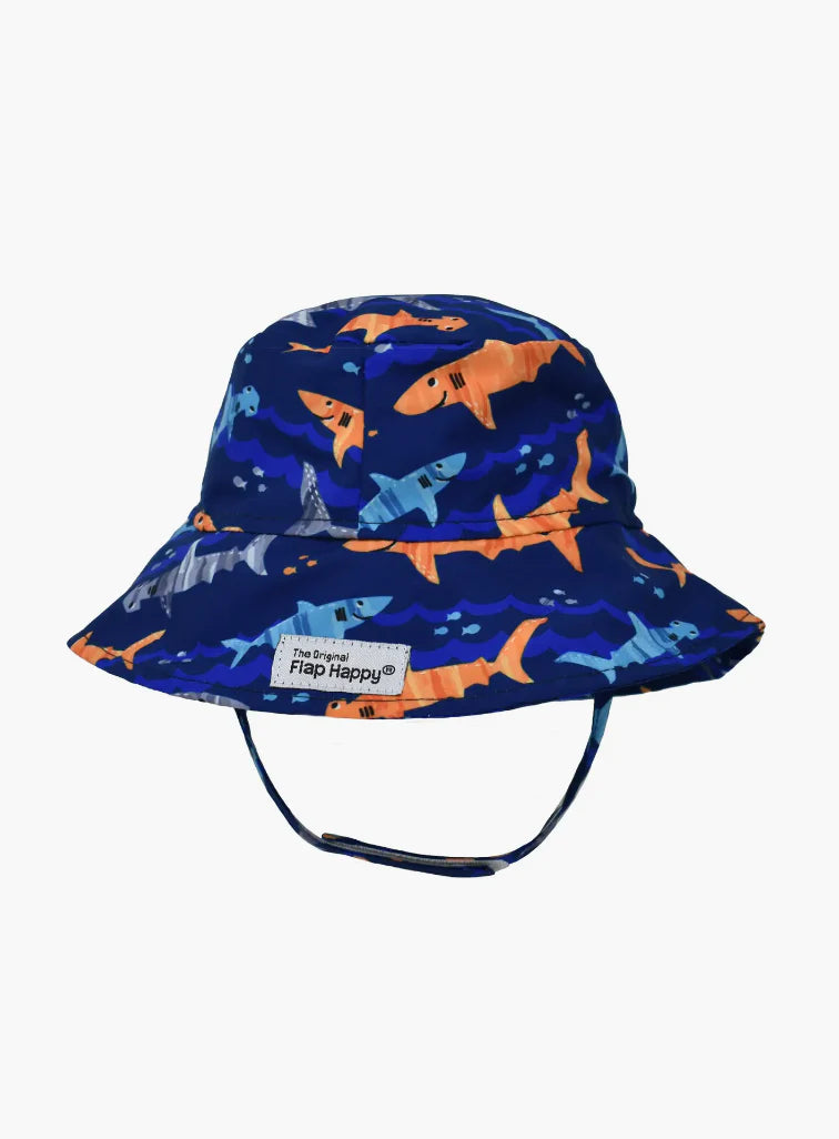 Trendy Button-up Women's Top Boys Artsy Sharks Bucket Hat