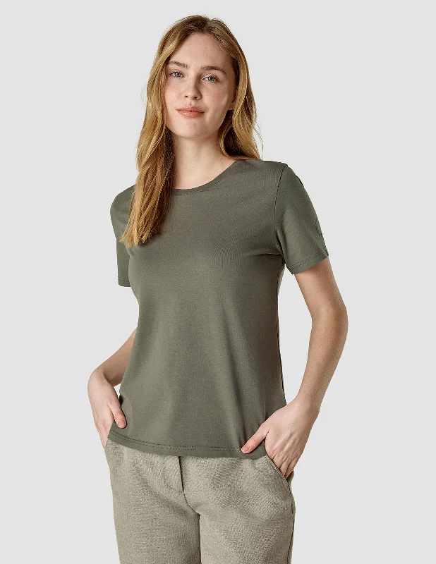 breathable cotton T-Shirts women Supima Autograph T-shirt Dark Olive