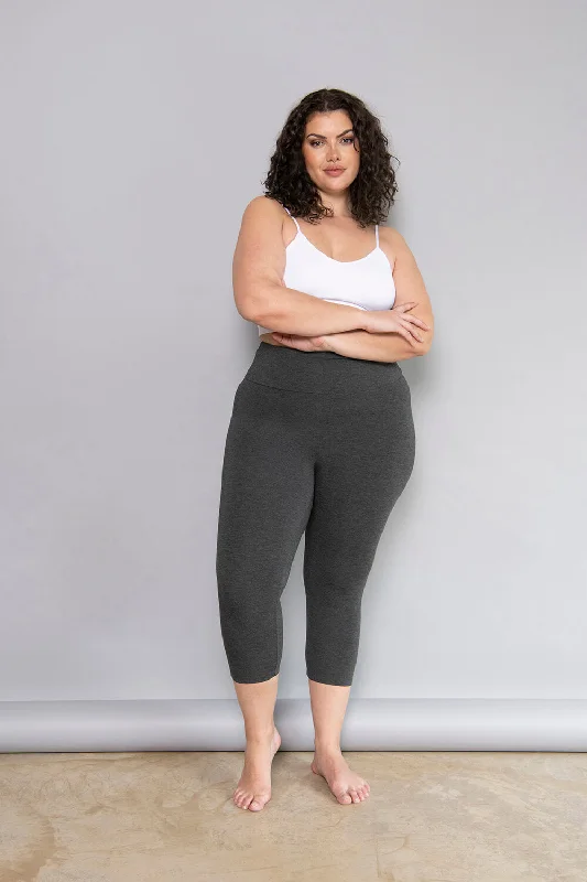 leggings for stylish yoga pants Cropped Lightweight Leggings - Dark Grey