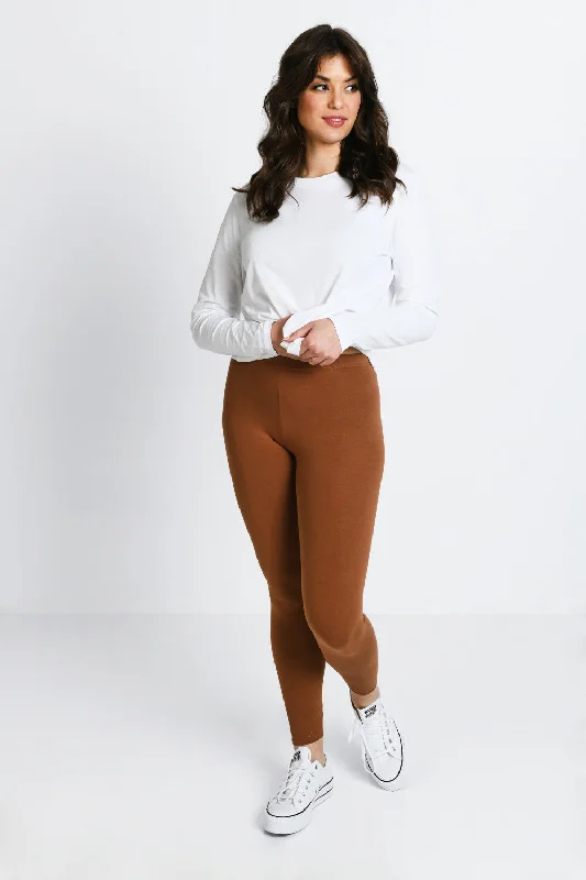 leggings for flexible daily wear Everyday Leggings - Mocha Brown