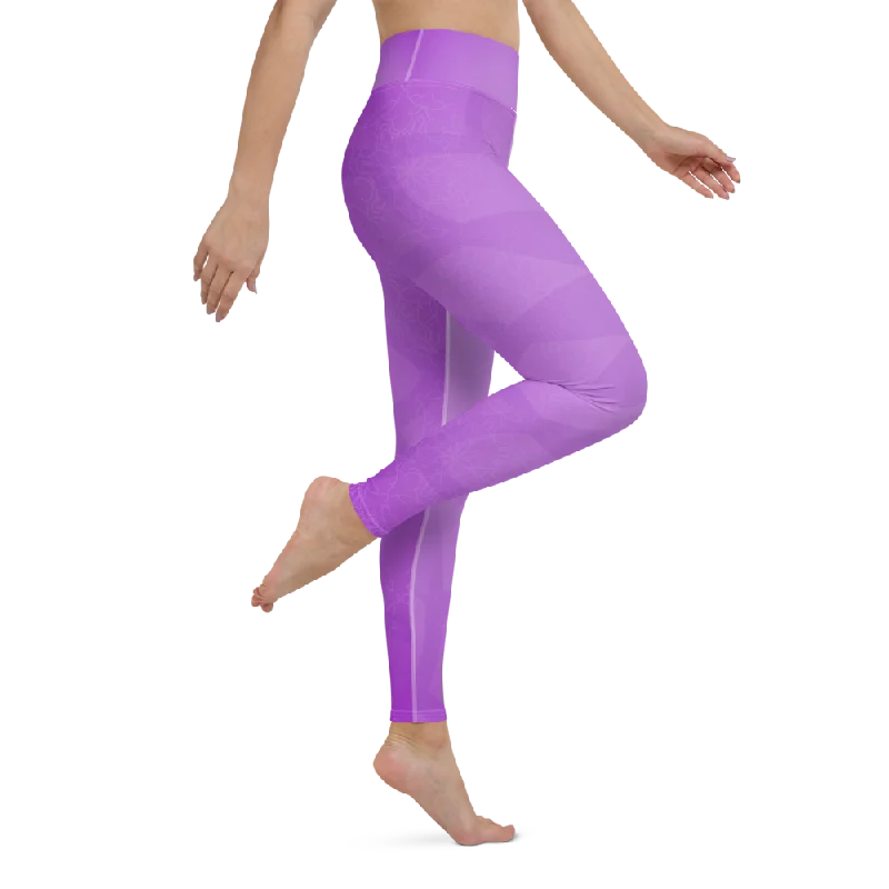 leggings for fitness-focused routines Lavender Mandala Radiant High Waist Womens Yoga Leggings