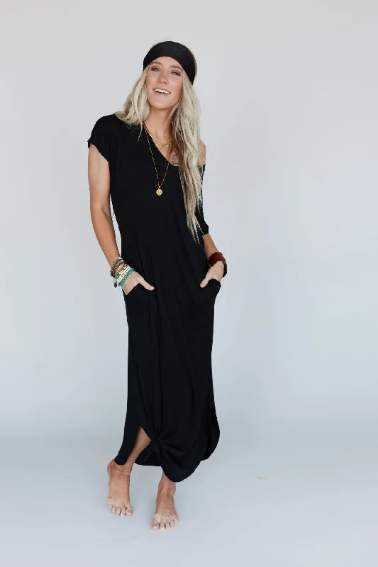 vintage dresses & jumpsuits Call It Comfort Tee Dress - Black