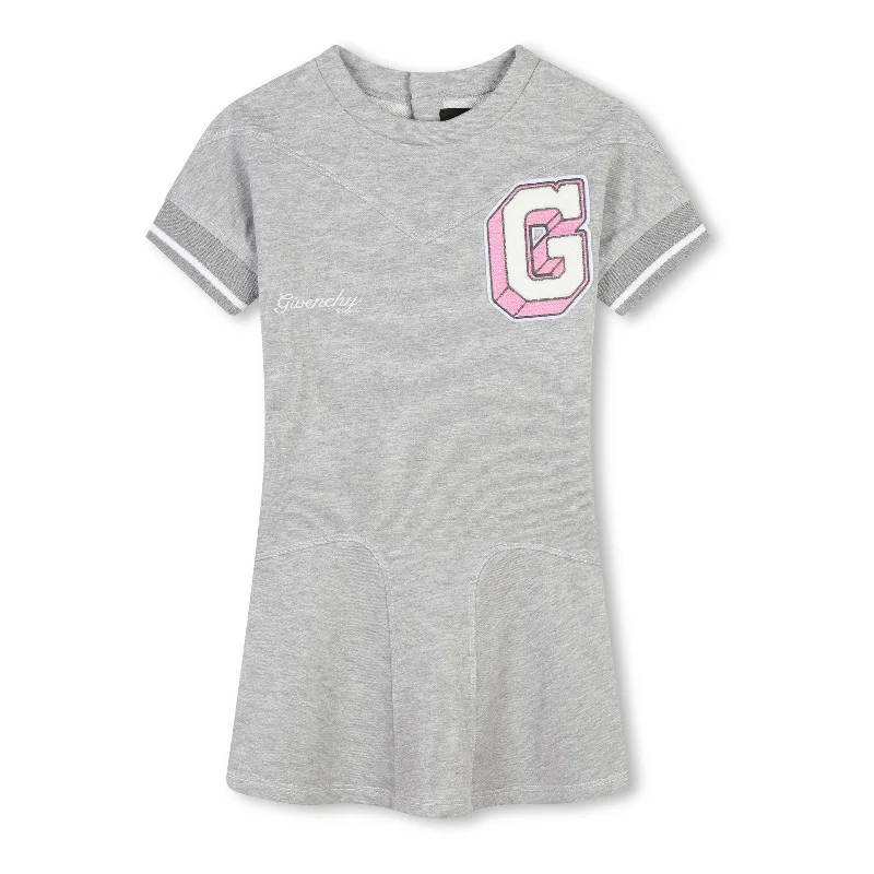 Long Sleeve Women's Top Gray Logo Dress