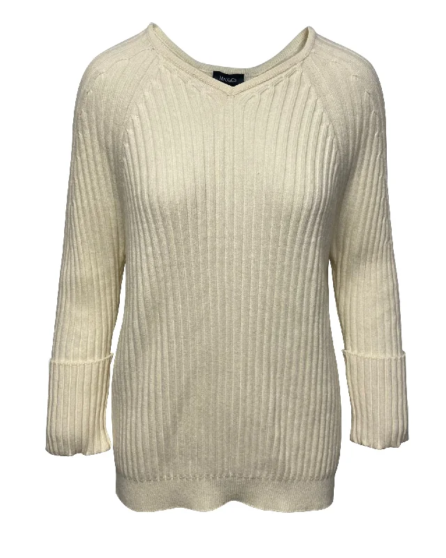 Stylish fall sweaters for women Max & Co Knit Sweater in Cream Viscose